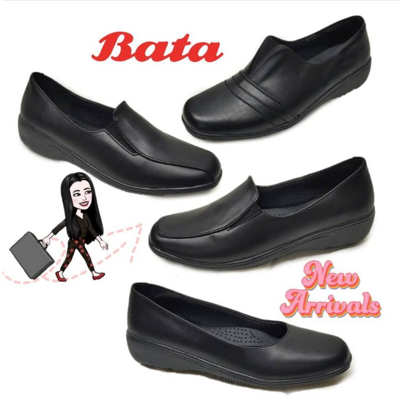 Bata Ladies Formal Shoes Ladies Comfort Black Shoes Kasut