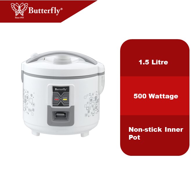 Butterfly Jar Rice Cooker 1.5L BRC J15 Shopee Malaysia