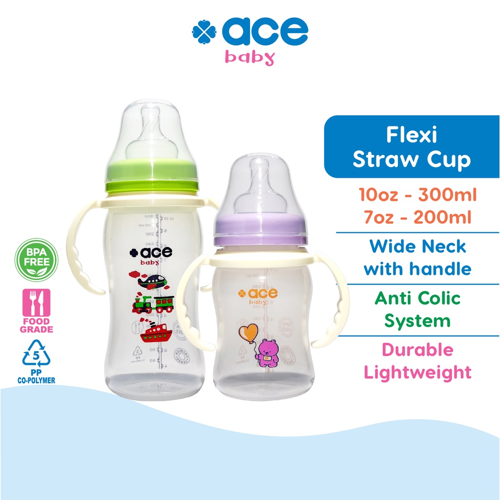 10oz Wide Neck Baby Feeding Bottle Breastmilk Kids Water Bottle