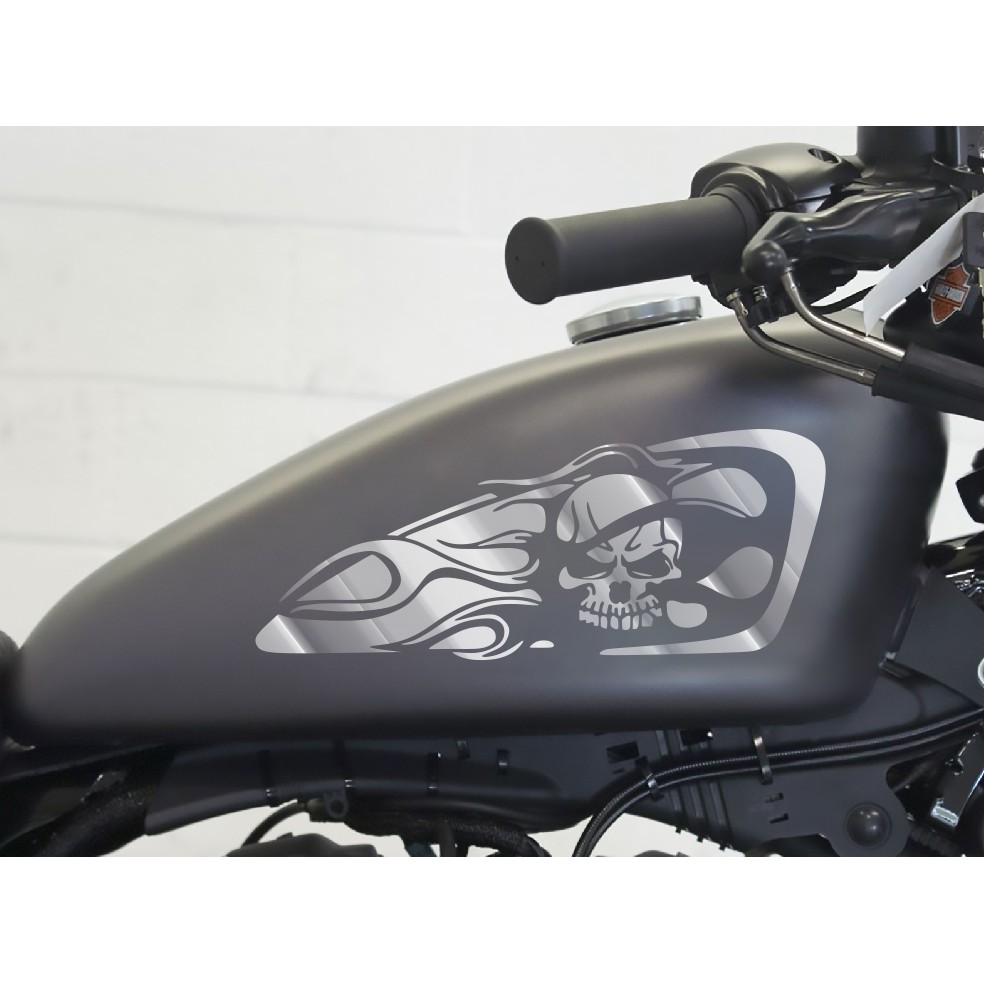 4pcs Harley Davidson Skull Decal Stickers Kit Set Skull Moto
