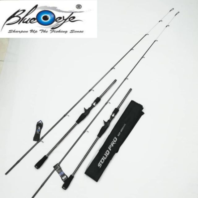 TCE Tackles Estore - (5'6ft-6'6ft) Blue Eye Solid Pro Spinning Fishing Rod  !! Shopee 🍁🍁  Lazada 🍁🍁   Features: 🍒 Computer optimized , solid fiberglass blank construction 🍒  Excellent strength, sensitivity