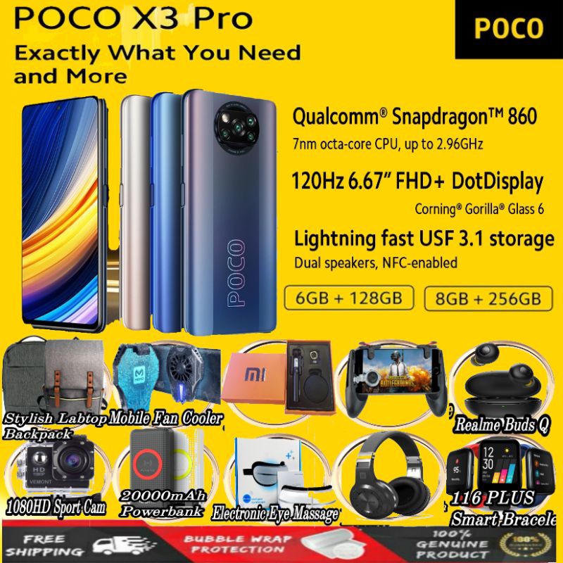 Poco X3 Pro Smartphone | Snapdragon 860 [8+256GB] | Gift Worth