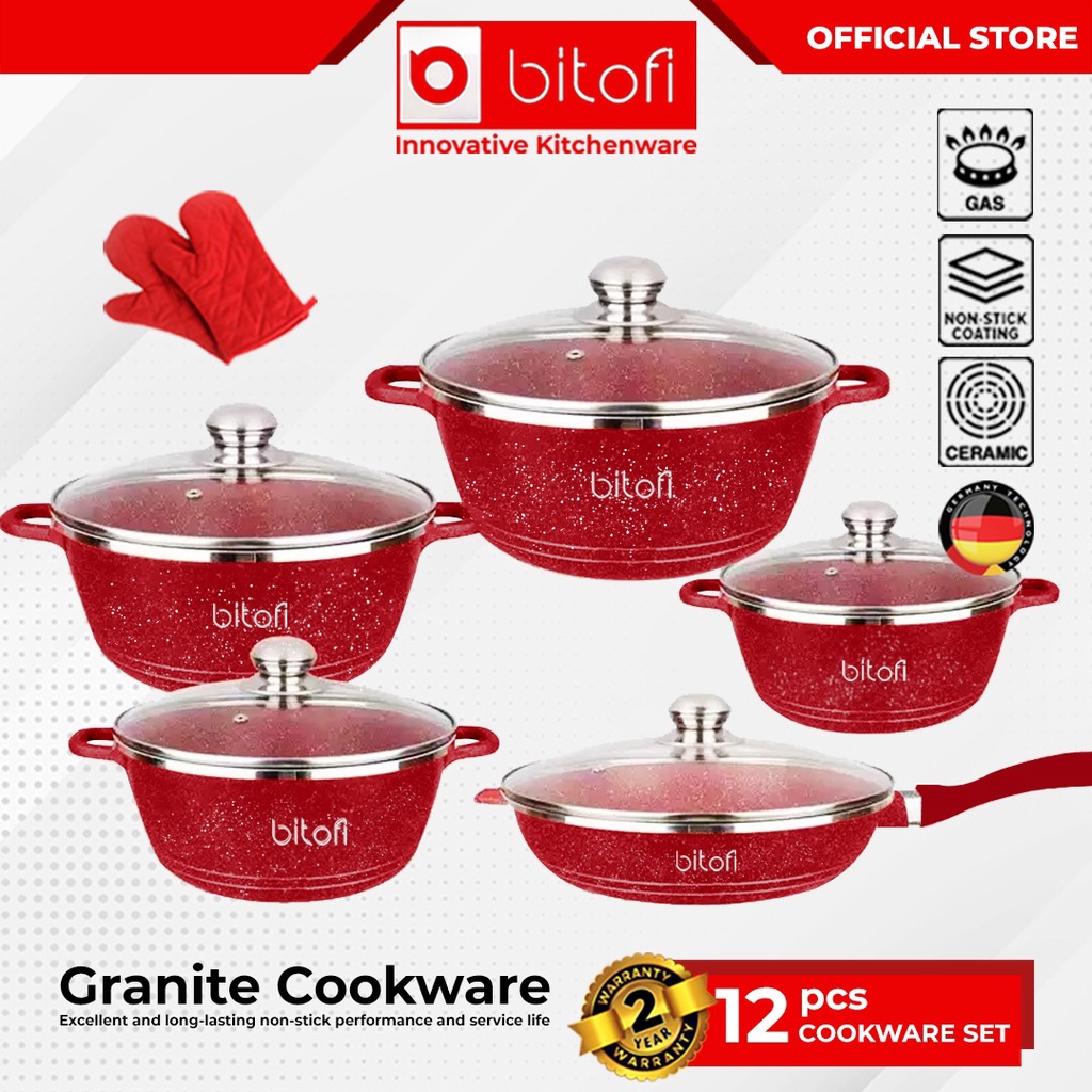 Aluminum Cooking Pot Set Germany Designed Non Stick Granite