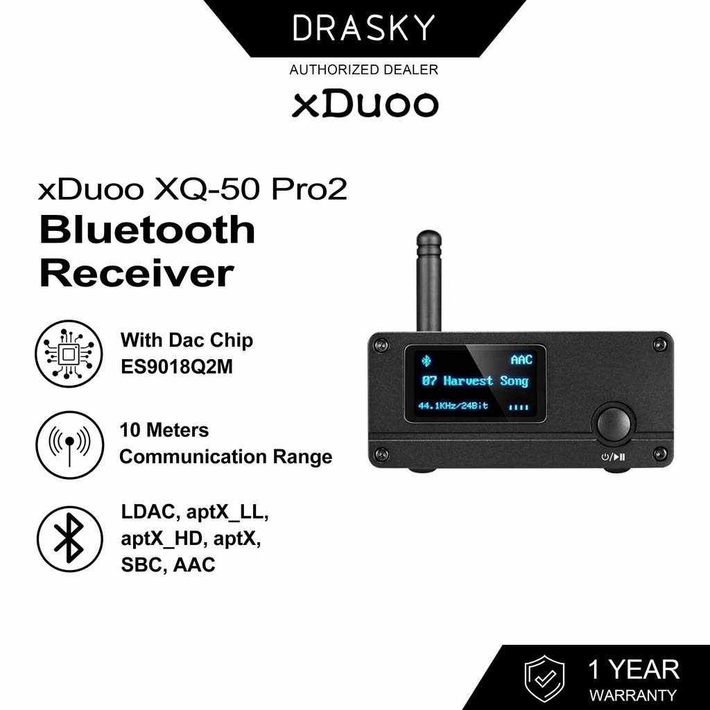 XDUOO XQ-50 Pro 2 QCC5125 Buletooth 5.1 Bluetooth Audio Receiver Converter  support PC USB DAC SBC/AAC/aptX/aptX HD