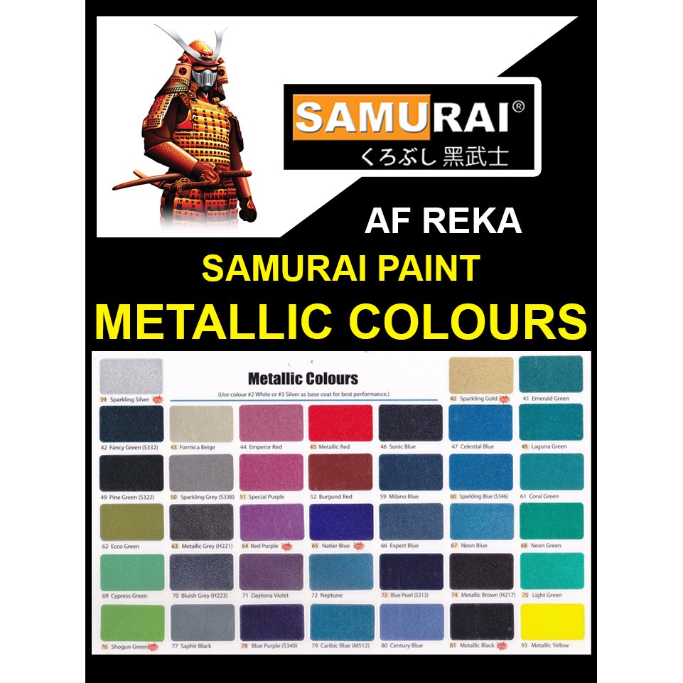 Samurai deals paint color