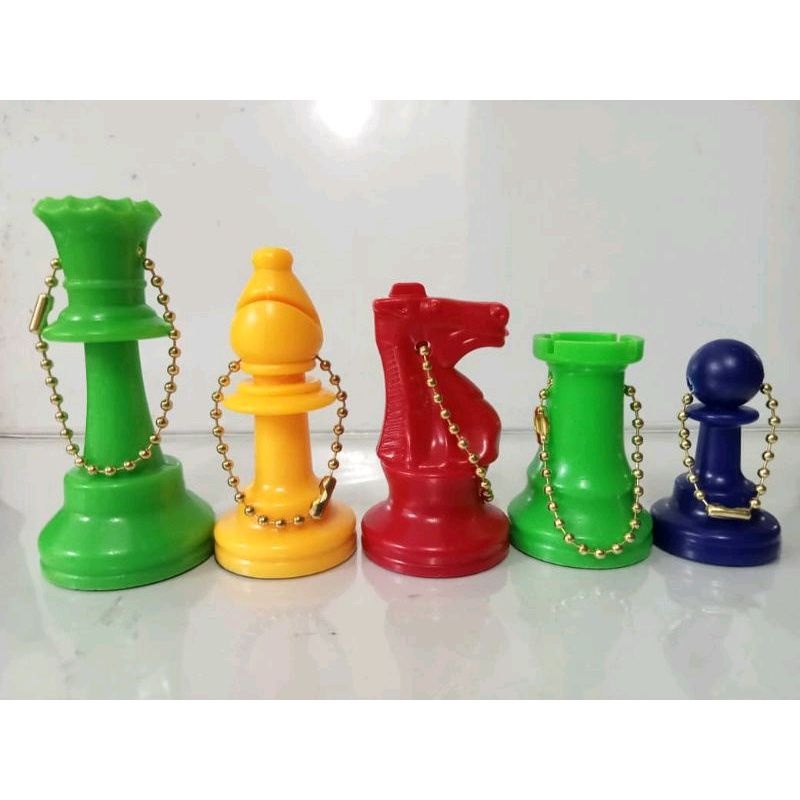 Plastic Chessmen Key Chains