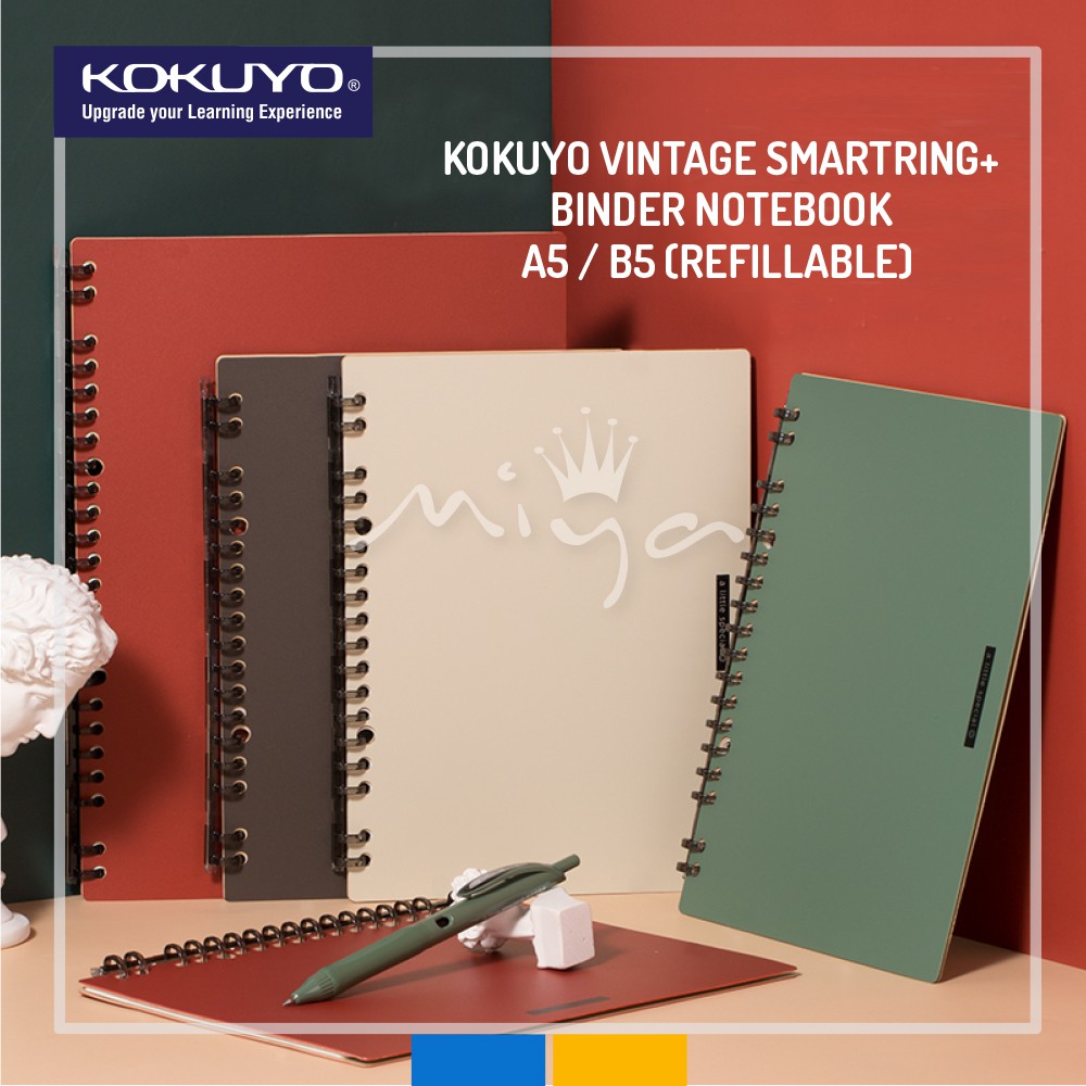 Kokuyo Vintage SmartRing+ Binder Notebook A5 / B5 (Refillable) - a little  special series