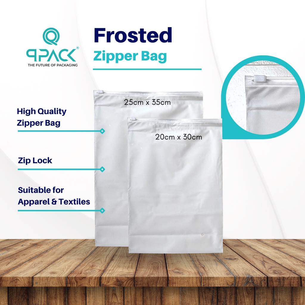 Frosted Zipper Bag 50pcs Shopee Malaysia