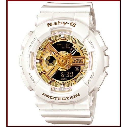 Baby g watch shop white and gold