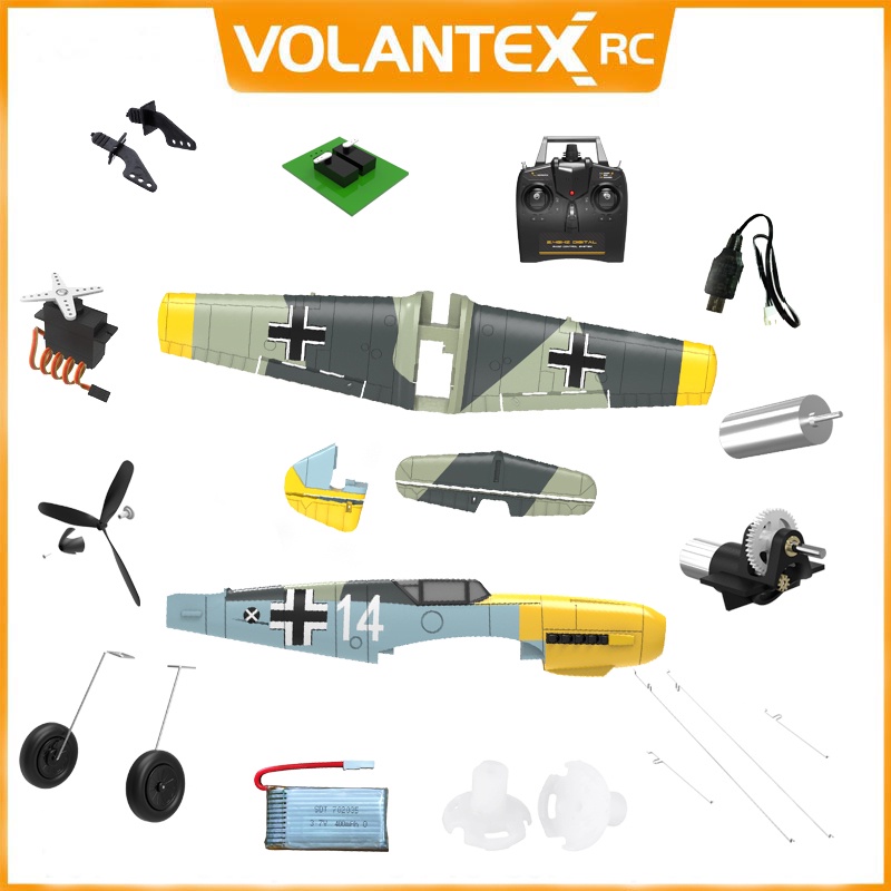 volantex 761-11 bf-109 avion télécommande jouets 2.4g 4ch 6 axes