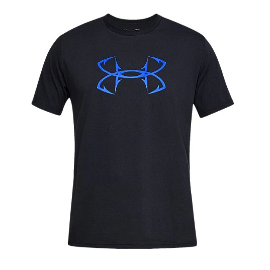 🔥READY STOCK🔥 Under Armour Men's Fish Hook Logo T Shirt - Black/Blue  Strike