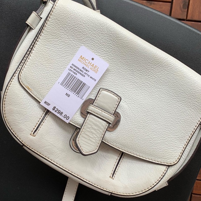 Michael kors md messenger on sale leather