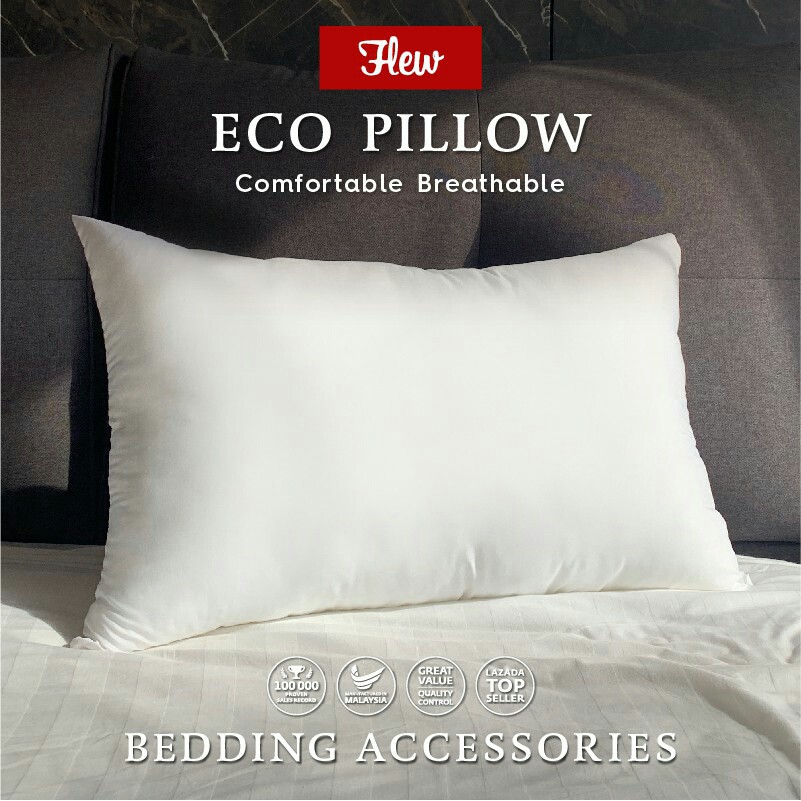 Flew Eco Pillow 100 Poly Siliconized Fiberfill 17 inch x 27 inch