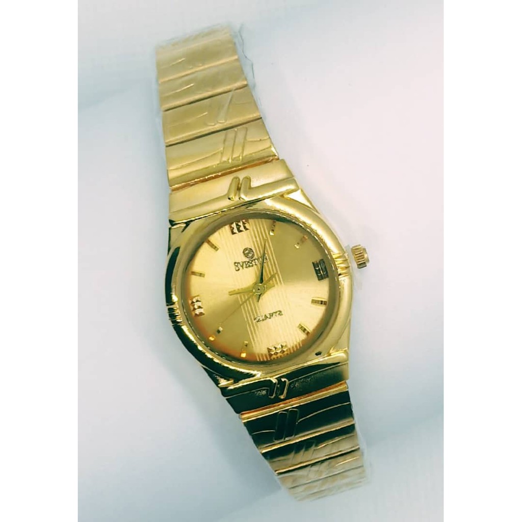 READY STOCK ORIGINAL SVESTON WATCH FOR WOMEN JAM TANGAN GOLD