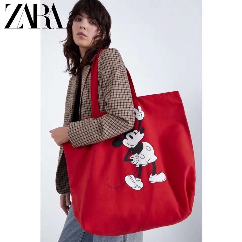 Zara mickey tote discount bag