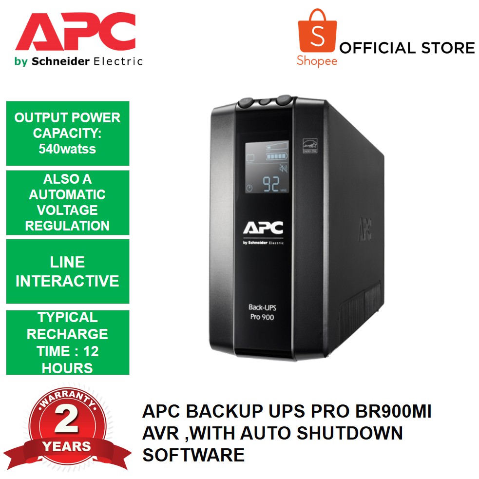 APC Back-UPS 900VA Battery Backup/Surge Protector with 6 battery