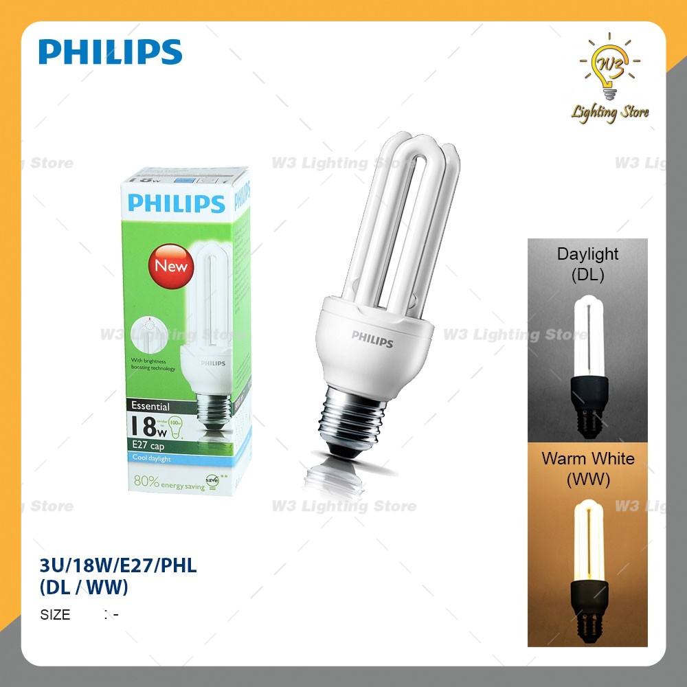 OSRAM DULUXSTAR 3U 18W E27 BULB 865/840/827