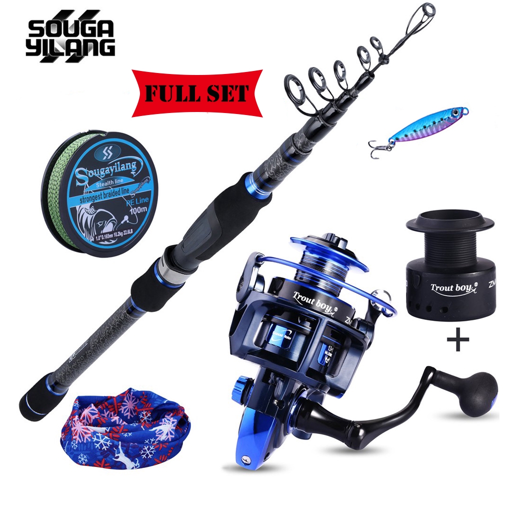 Sougayilang 1.2m Mini Ice Telescopic Carbon Ice Fishing Rod with Trolling  Reel Combo Portable Ice Fishing Reel Pole Sets Tackle - AliExpress