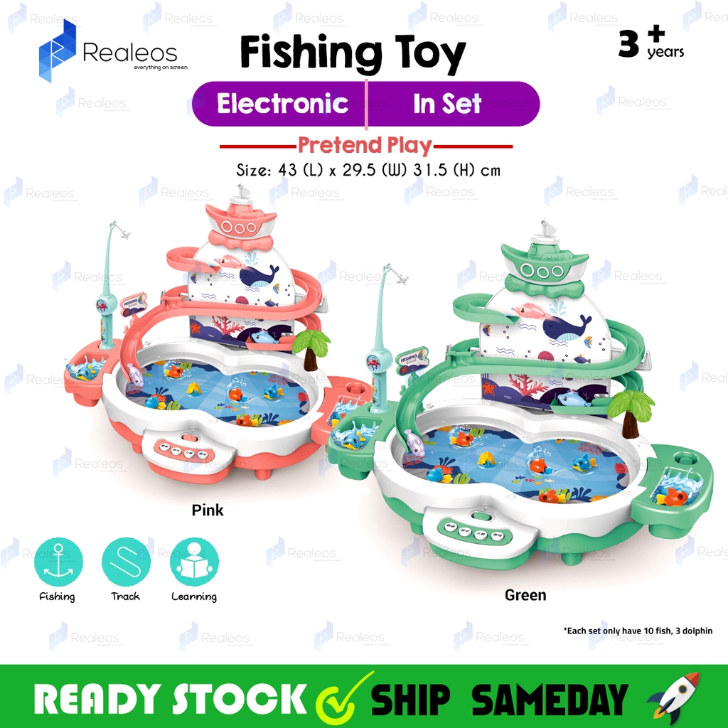 Realeos Magnetic Fun Fishing Kids Educational Toy Game Set with Music and  Light - RB84