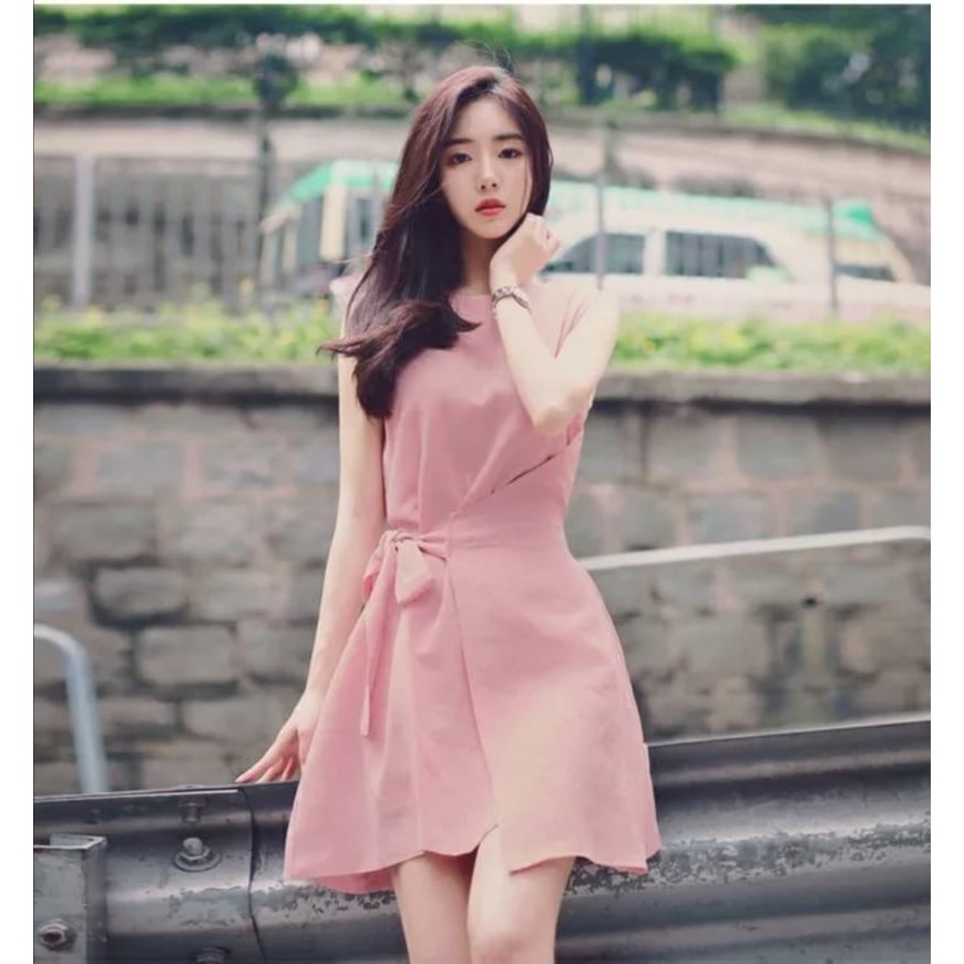 Pink hot sale korean dress