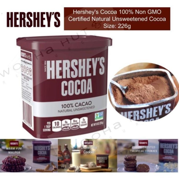 Cacao naturel non sucré HERSHEY'S 226g 