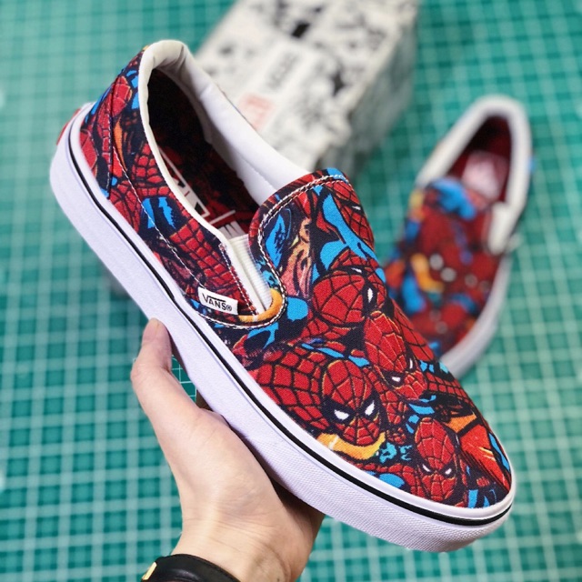 Spiderman slip hot sale on shoes