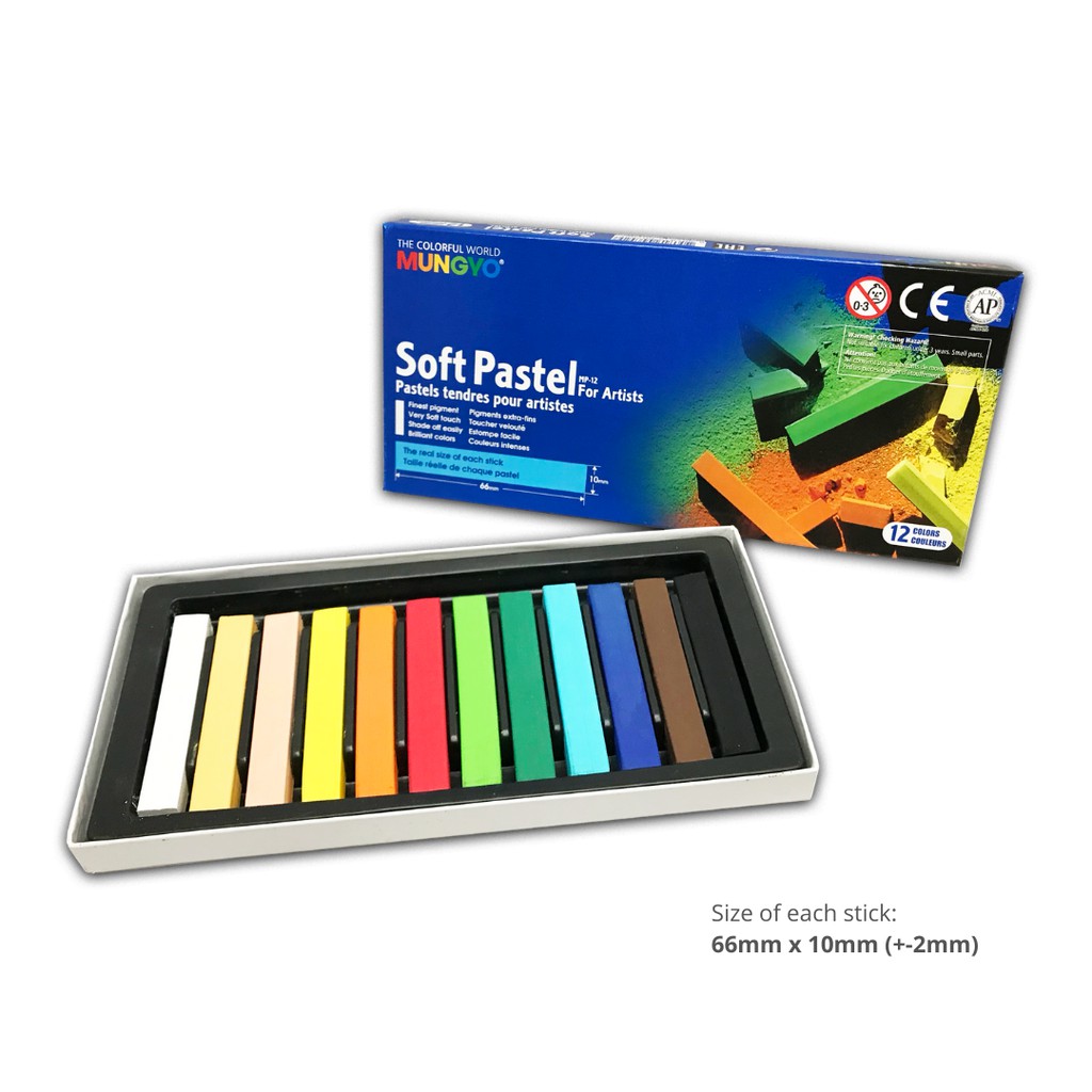 Mungyo Soft Pastel For Artists - 12 Colors