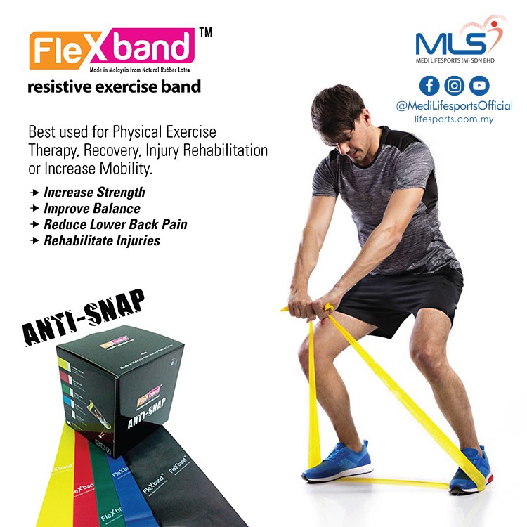 Flexband Resistive Exercise Band [46m roll]