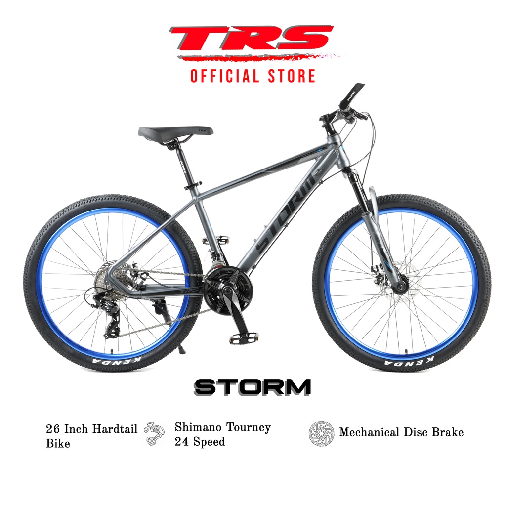 TRS Storm Aluminum Mountain Bike Shimano 3x8 Speed 26