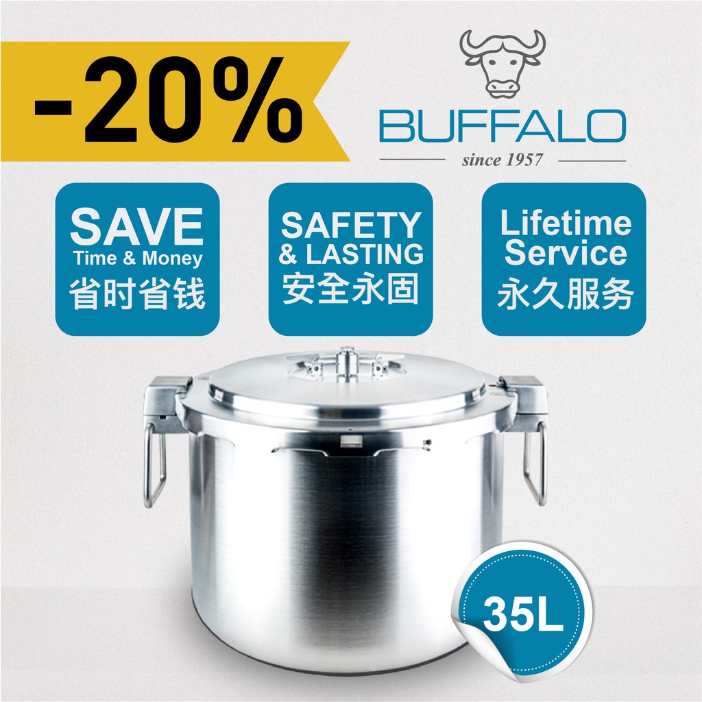 BUFFALO Commercial Pressure Cooker & Canner 35L, My Cookware Australia®