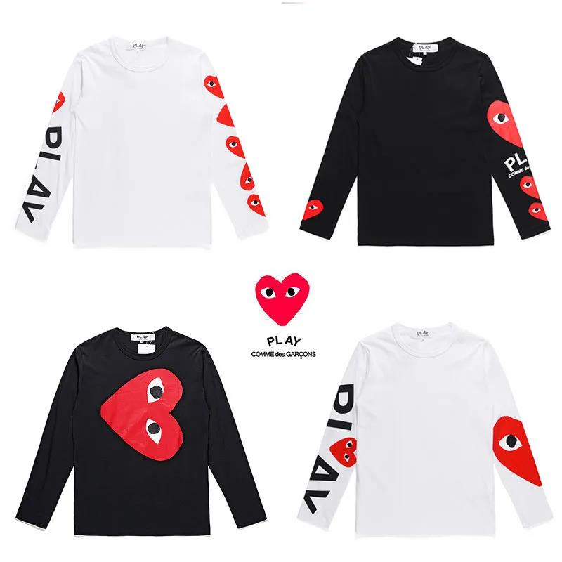 Cdg play couple clearance shirt