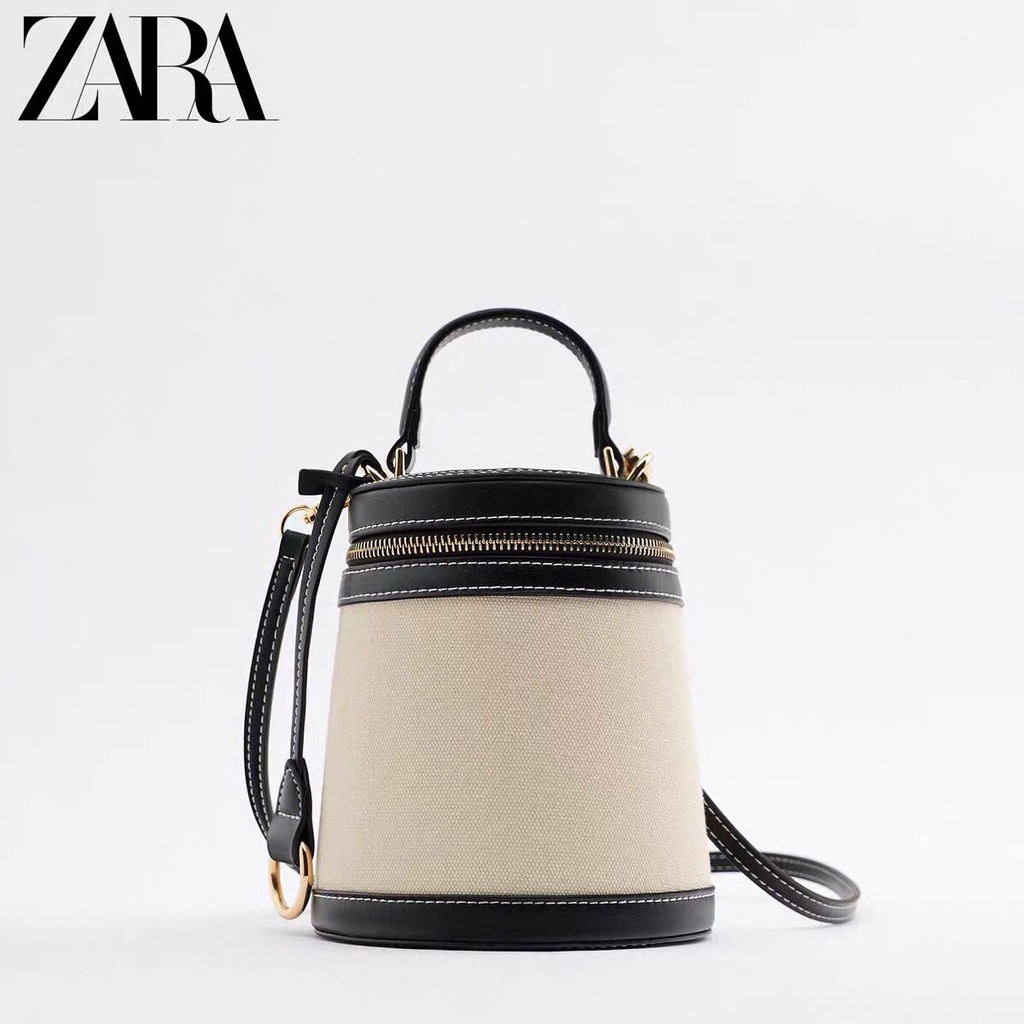 Black contrast bucket cheap cross body bag