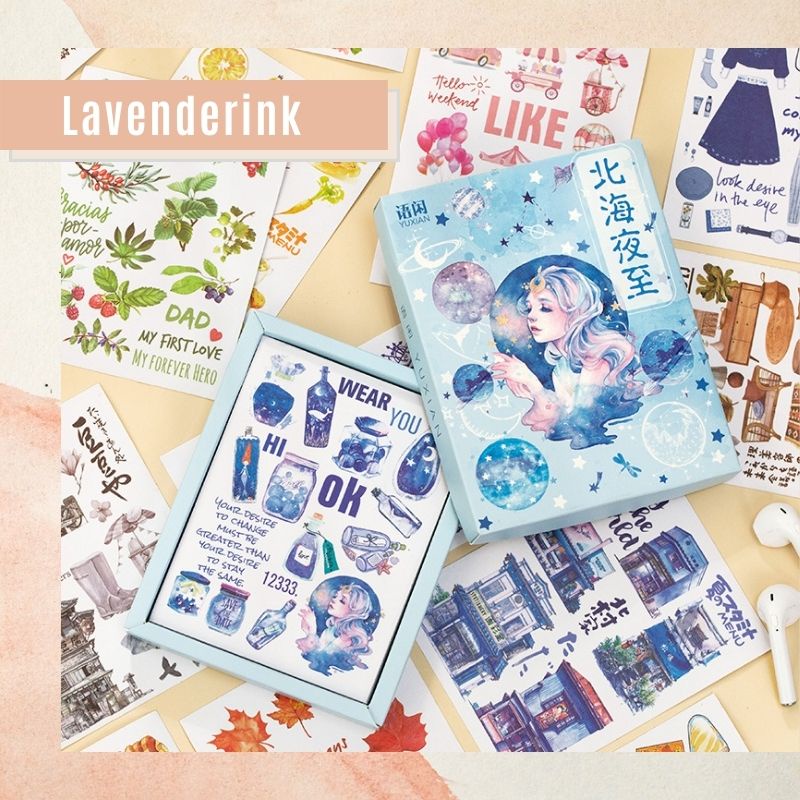 50 Cute Decorative Stickers DIY Journal Scrapbooking Colorful Sticker Set  Journaling Pelekat Kanak-Kanak