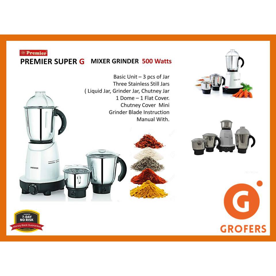 Premier Super G 3 Jar Mixer Grinder