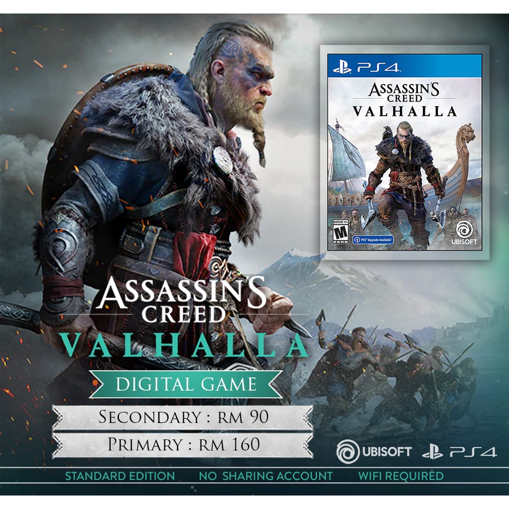  Assassin's Creed Valhalla PlayStation 4 Standard Edition with  Free Upgrade to the Digital PS5 Version : Ubisoft: Video Games