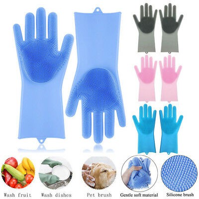 Dishwashing gloves with sale scrubber