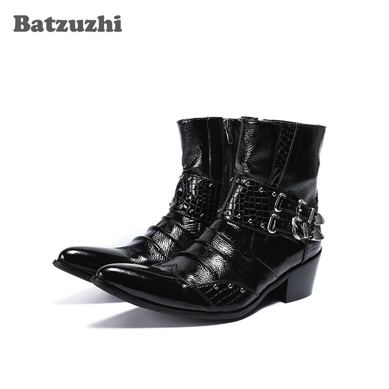 High heel ankle on sale boots for men