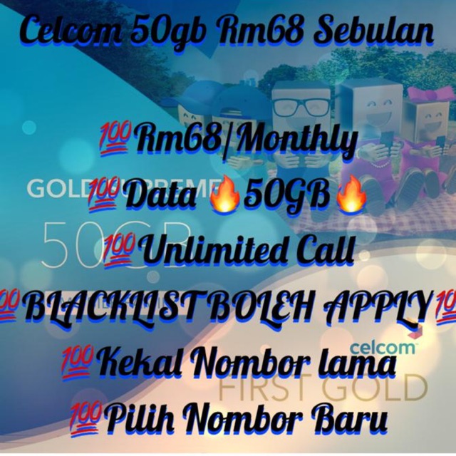 Celcom first gold rm68 sale