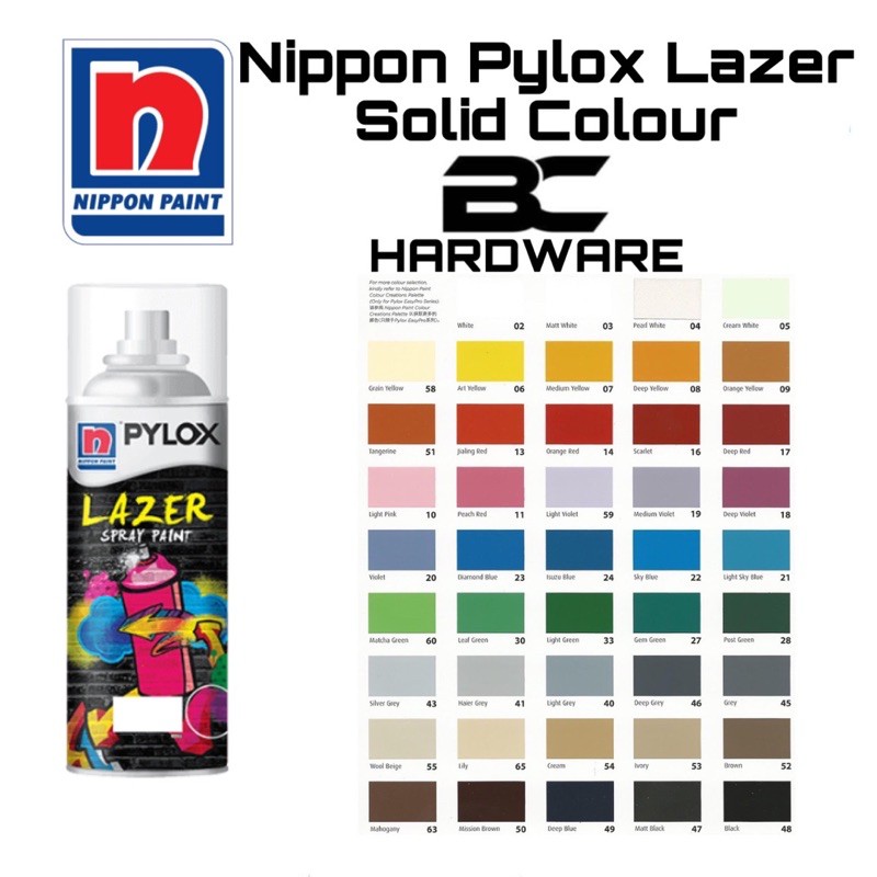 Nippon Pylox Spray Paint Solid Colours - Light Pink 10 Malaysia