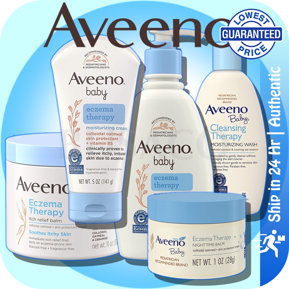 Aveeno Baby Eczema Therapy Moisturizing Cream, Natural Colloidal Oatmeal &  Vitamin B5, Moisturizes & Relieves Dry, Itchy, Irritated Skin, Paraben 