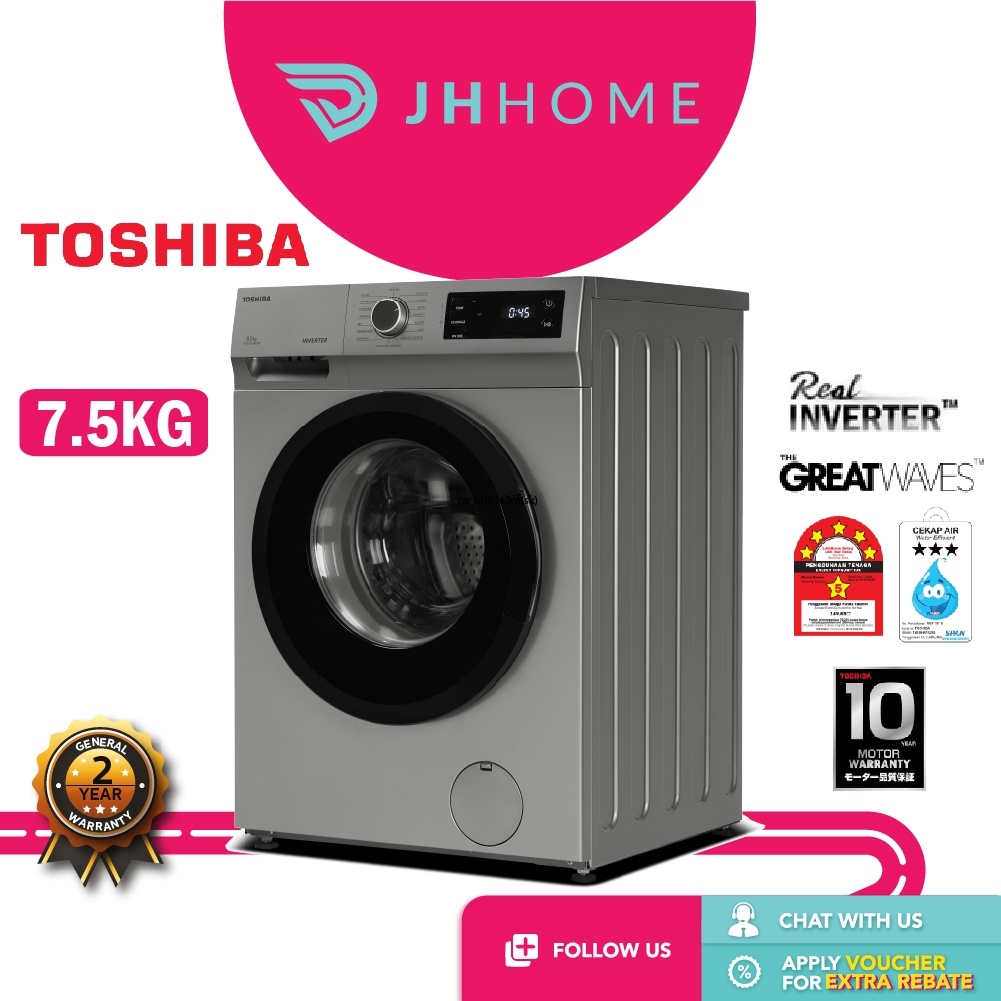 toshiba 7.5 kg front load