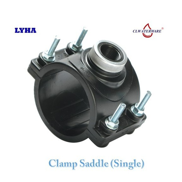 Saddle clamp for store hdpe pipe