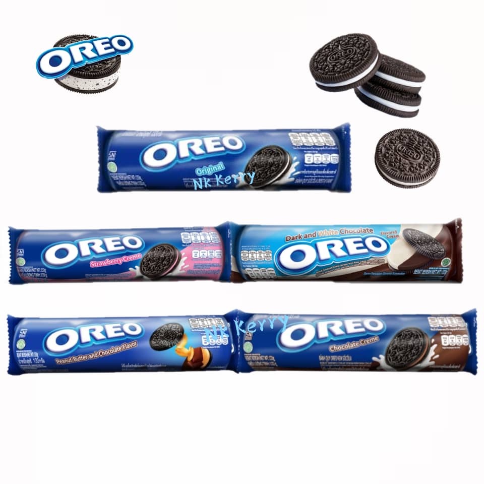 Oreo Peanut Butter Chocolate Flavour Cookies 133 g + Oreo Blueberry Ice  Cream Flavour Chocolate Chip Sandwich Cookies, 133g (Combo Pack)