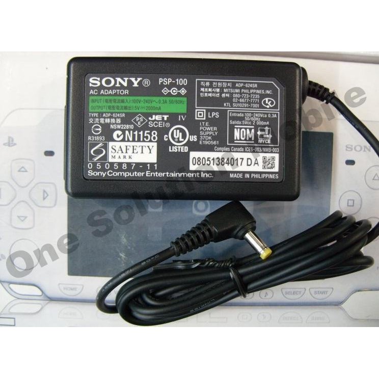 Genuine Sony PSP-100 Charger 5V 2000mA AC Adapter For Sony PSP 1001 2001  3001