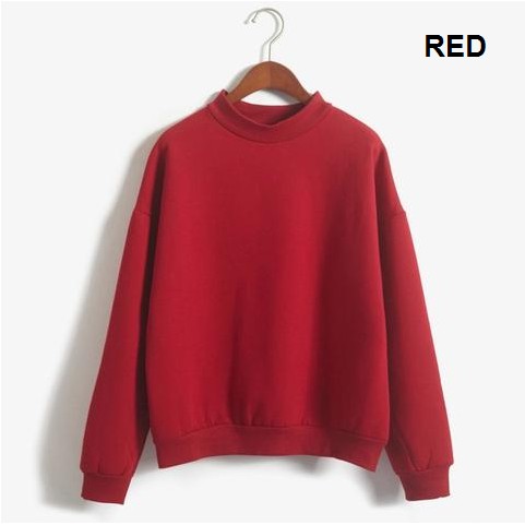 Plain red 2024 sweatshirt womens