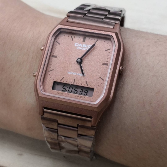 Jam casio cheap rose gold original