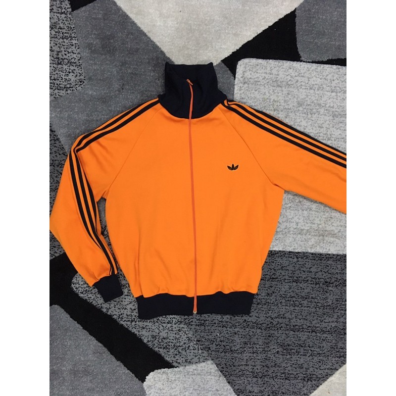 Adidas track top orange hot sale