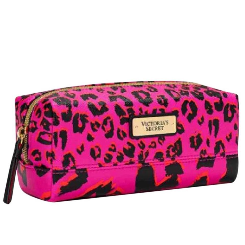 Victoria's Secret Pink/Black Leopard Cosmetic Bag/Pouch