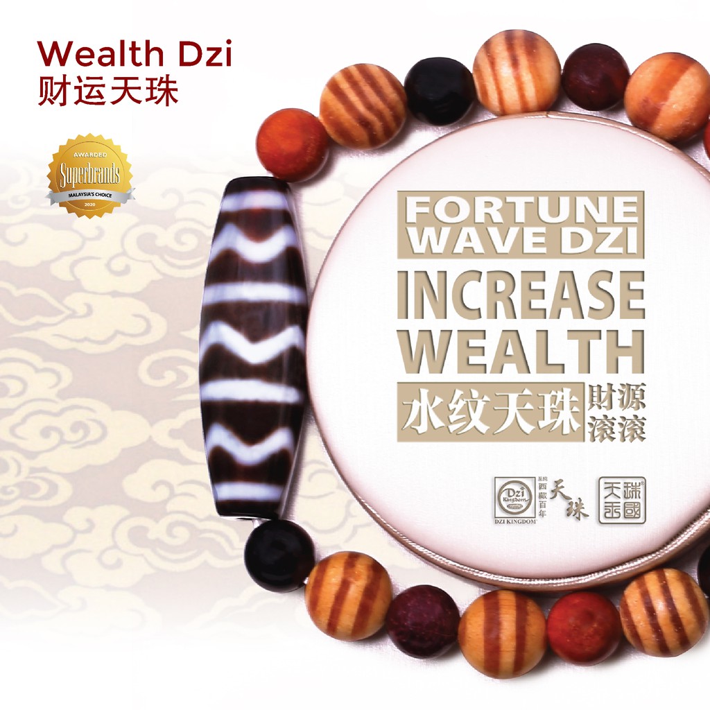 Dzi Kingdom Fortune Wave Dzi Increase Wealth Bracelet Necklace 