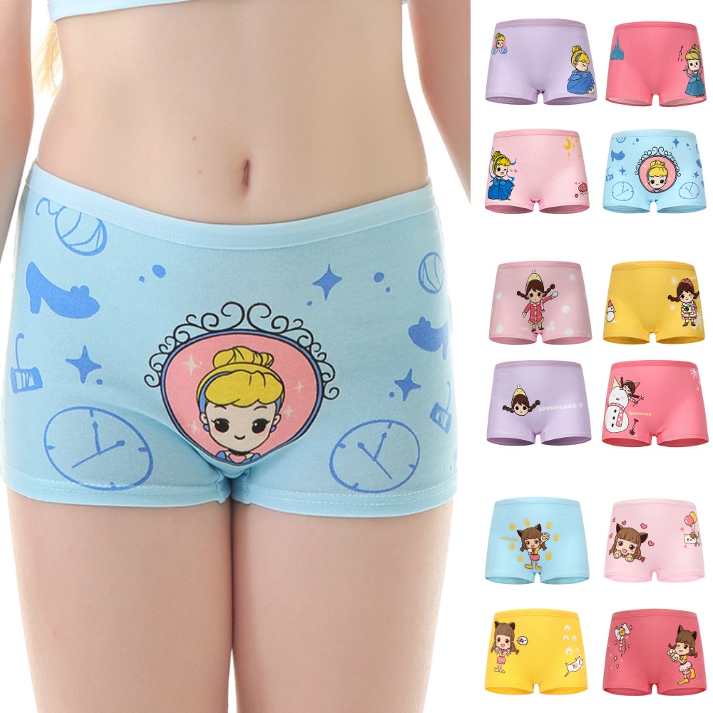 Seluar Dalam Kanak-Kanak Kids Girls Underwear Cute Cartoon Cotton  Underpants Childrens Panties 1pcs